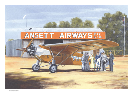(image for) BIRTH OF A LEGEND (Painting - Hamilton Aerodrome)